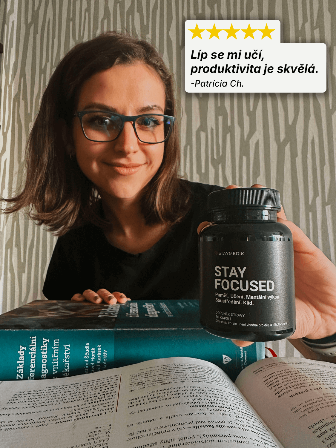 StayFocused – paměť, učení a mentální výkon, 30-60 veganských kapslí