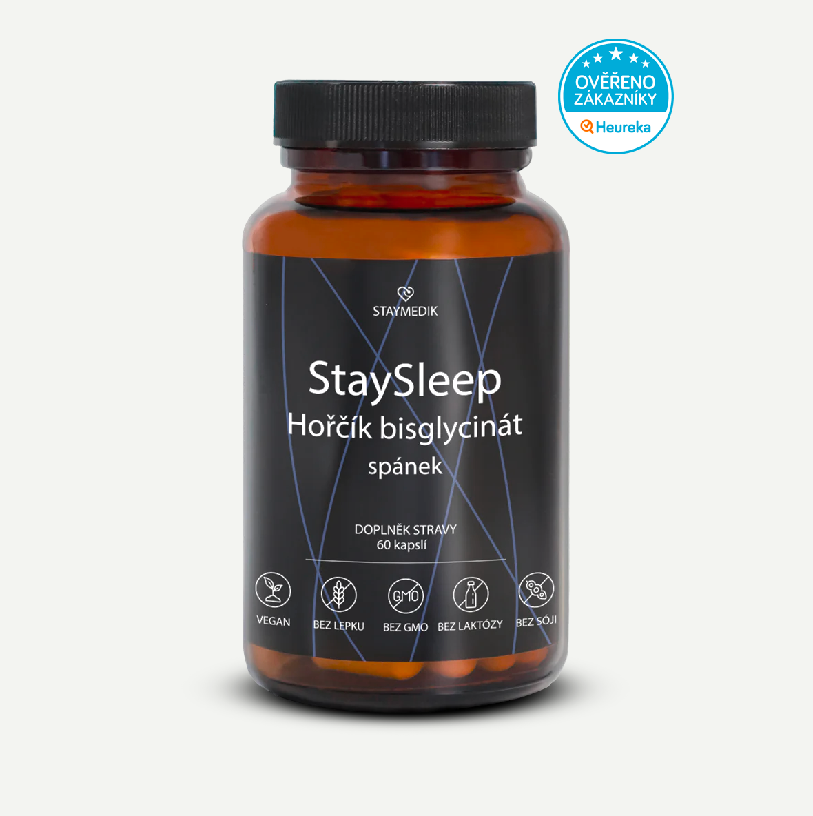 StaySleep & Hořčík bisglycinát - spánek a duševní pohoda, 60 veganských kapslí